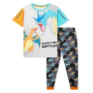 pijama manga corta charizard y gyarados